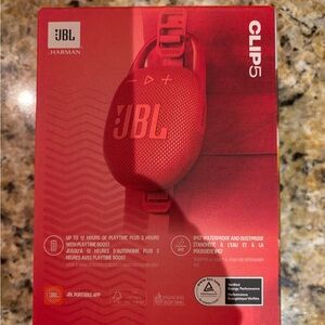 JBL clip 5 Bluetooth speaker. NEW!